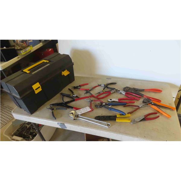 Tool Box , Crescent Wrenches , Cutters , Crimpers , Snap Ring Pliers 
