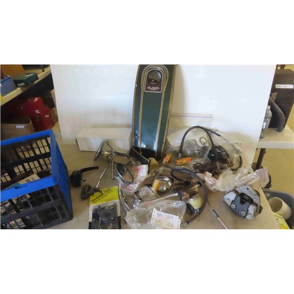 Motorcycle Parts: Mirror, Gas Tank Cover, Various Chrome, Plus