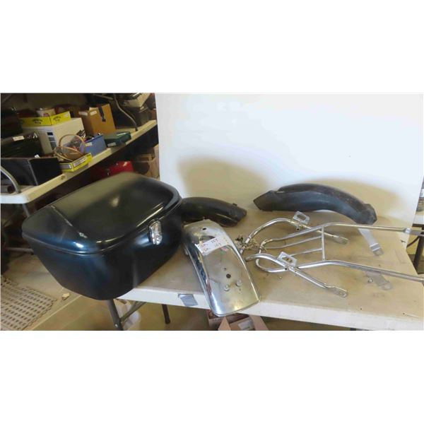 Motorcycle Fender, Hard Saddle Bag, Rear Rack