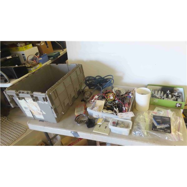 Electrical Supply in Storage Tub: Wiring, Switches, Plugs, Plate Covers, Pipe