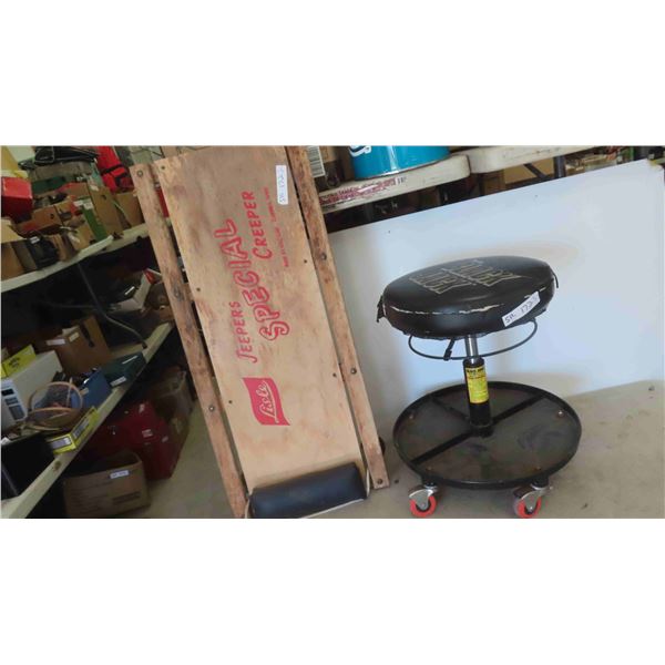 Black Jack Rolling Stool Creeper