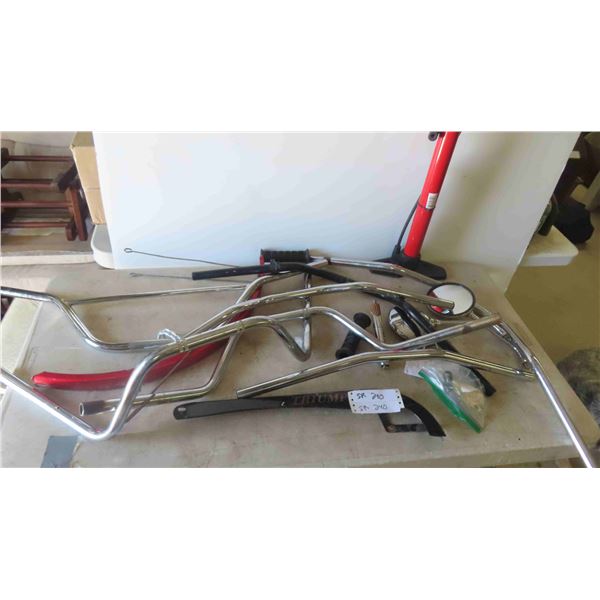 Bicycle Handle Bars , Triumph Chain Guard , Motorcycle Force Mirror, Plus