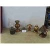 Image 1 : 4 Oil Lamps 1 Chimney Missing, Brass Style Electric Lamp, Tea Light Holder