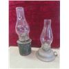 Image 2 : 4 Oil Lamps 1 Chimney Missing, Brass Style Electric Lamp, Tea Light Holder