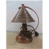 Image 4 : 4 Oil Lamps 1 Chimney Missing, Brass Style Electric Lamp, Tea Light Holder
