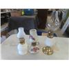 Image 5 : 6 Milk Glass Oil Lamps