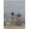 Image 2 : 5 Oil Lamps Purple & Blue Tinted Glass