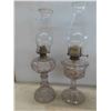 Image 3 : 5 Oil Lamps Purple & Blue Tinted Glass