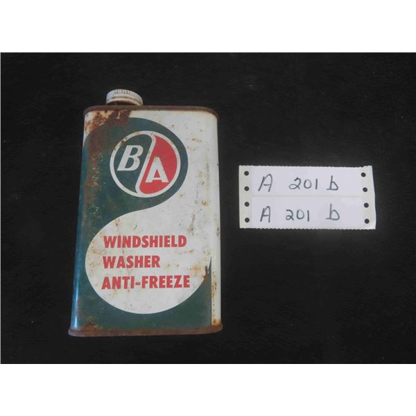 Vintage BA Windshield Washer Antifreeze Tin