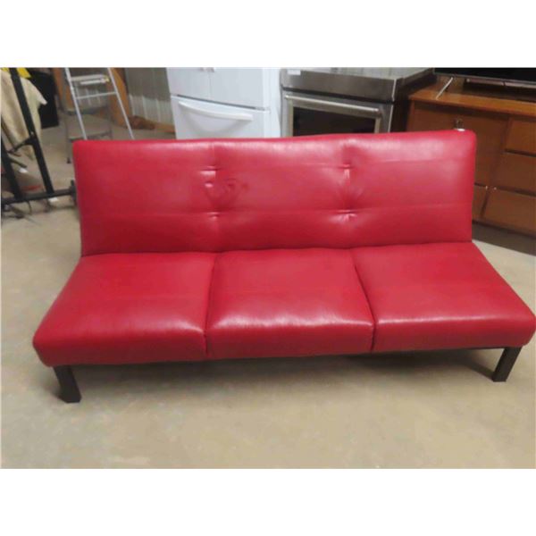 Leather/Leather-Style Davenport 72'' Wide