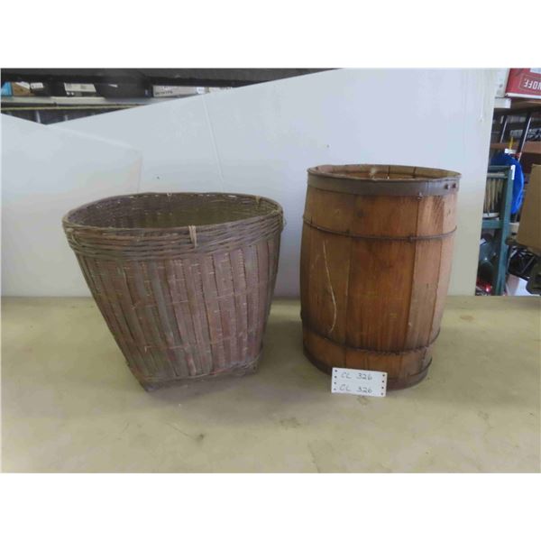 Wicker Basket , Barrel
