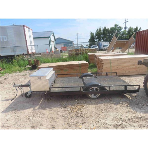 Bumper Hitch Flatdeck Trailer 5' x 8' with Air Ride Suspension & 12V 