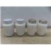 Image 2 : Milk Glass : Salt and Peppers, Flour , Sugar Shakers 