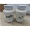 Image 3 : Milk Glass : Salt and Peppers, Flour , Sugar Shakers 