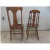 Image 2 : 2 Wood Chairs - 1 Needs Repair on Seat