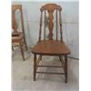 Image 6 : 2 Wood Chairs - 1 Needs Repair on Seat