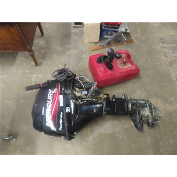 2005 Mercury 9.9HP Outboard Long Shaft Electric Start Comes with Battery Low Hours & Working 