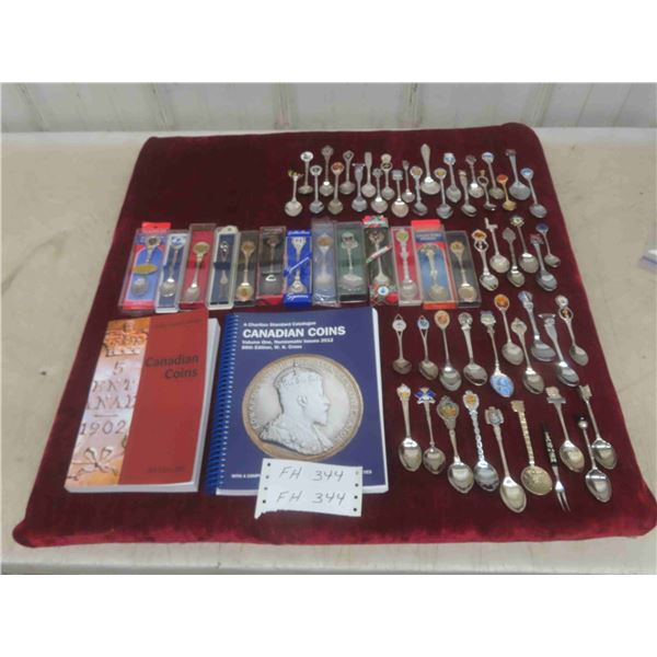 Souvenier Spoons, 2 Books on Canadian Coins
