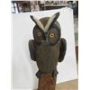 Image 2 : Wood Carved Owl by Local Artist 43'' Tall 
