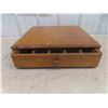Image 7 : Oak Table Top Cash Box 18 3/4'' x 19 1/2'' Great for Shows or Store to Conceal 