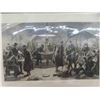 Image 3 : 1886 The Graphic Print 'The Game of Peace and War' Scene in a Café at Nisch 16'' x 23 1/2''