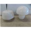 Image 6 : 11 Glass Lamp Shades Various Sizes and Styles