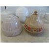 Image 7 : 11 Glass Lamp Shades Various Sizes and Styles
