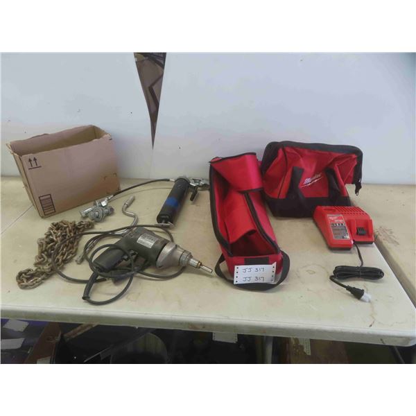 Black and Decker Power Screw Gun Screwdriver, Milwaukee Bag and Charger, Heavy 