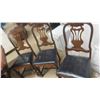 Image 11 : Walnut Antique Dining Room Table with Pop Up Leaf 30'' x 59'' x 41'' & 6 Chairs
