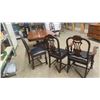 Image 14 : Walnut Antique Dining Room Table with Pop Up Leaf 30'' x 59'' x 41'' & 6 Chairs