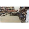 Image 1 : Walnut Antique Dining Room Table with Pop Up Leaf 30'' x 59'' x 41'' & 6 Chairs