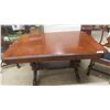 Image 2 : Walnut Antique Dining Room Table with Pop Up Leaf 30'' x 59'' x 41'' & 6 Chairs