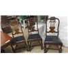 Image 7 : Walnut Antique Dining Room Table with Pop Up Leaf 30'' x 59'' x 41'' & 6 Chairs