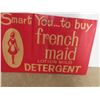 Image 3 : French Maid Lotion Detergent Cardboard Advertisement 11'' x 17'' 