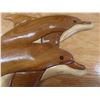 Image 4 : Wood Carving of Dolphin Picture Signed 15 1/2'' x 11'' , Original Pencil Sketch 