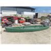 Image 1 : Fiberglass Canoe 15' with Flat Stern For Outboard