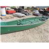 Image 3 : Fiberglass Canoe 15' with Flat Stern For Outboard