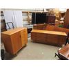 Image 1 : 2 Teak Dressers & Head Board - Measurements: Dresser 1 40'' x 40'' x 18'' , 