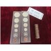 Image 1 : (2) 1966 Mint Coin Sets with 6 Coins , Roll of Pennies