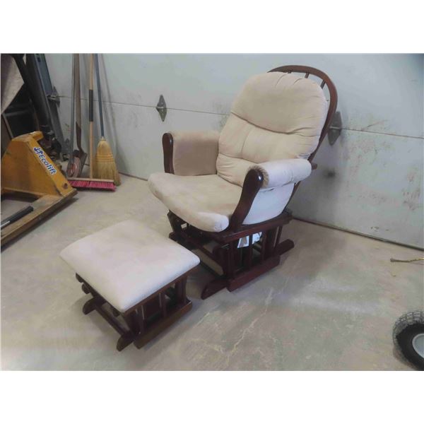 Glider Rocker with Matching Glider Foot Stool