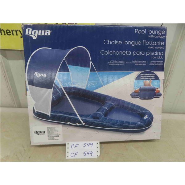 New Aqua Pool Lounger with Canopy