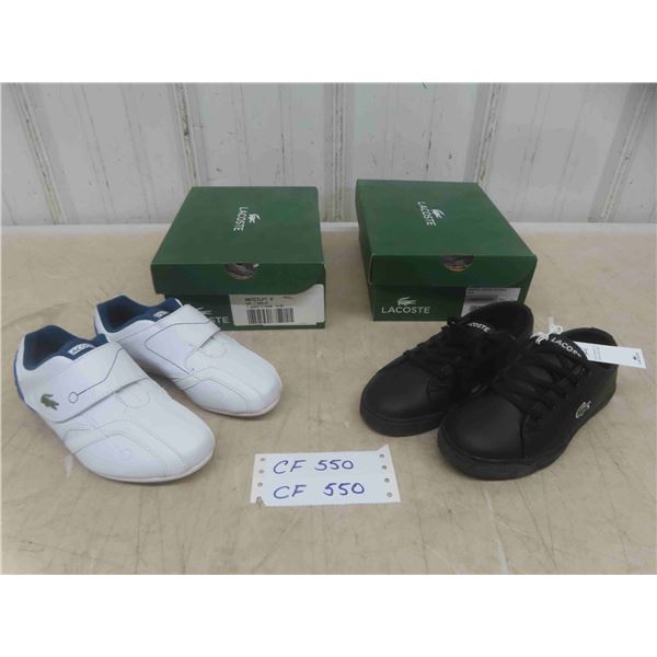 New 2 Pairs Kids Lacoste Shoes Size 13 