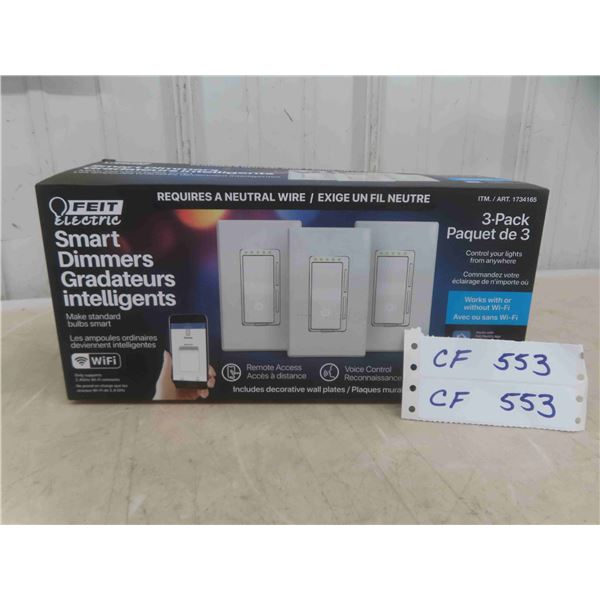 New 3 Pack of Feit Electric Smart Dimmers 