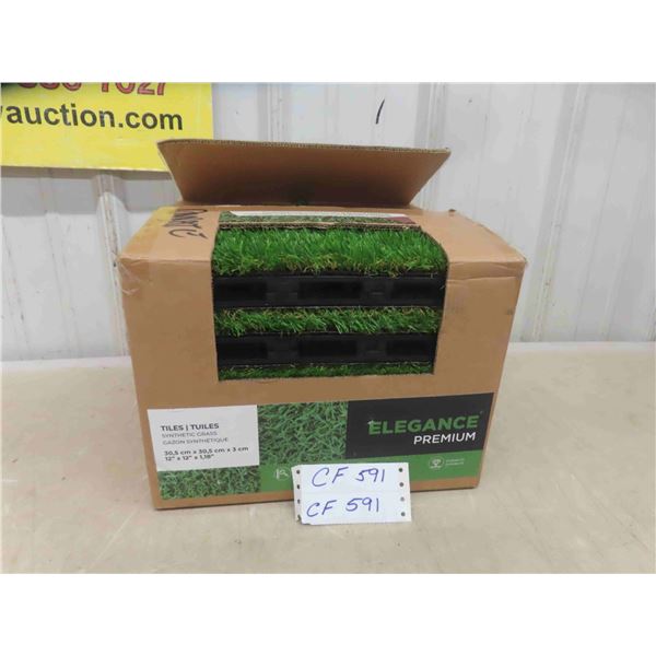 New Synthetic Grass Tiles 12'' x 12'' x 9'' 