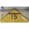 Image 2 : Older Metal 15MPH Playground Traffic Sign 