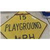 Image 3 : Older Metal 15MPH Playground Traffic Sign 