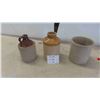 Image 1 : 3 Stoneware Items: 1 Gal Crock , Pickle Crock , 1 Gal Jug