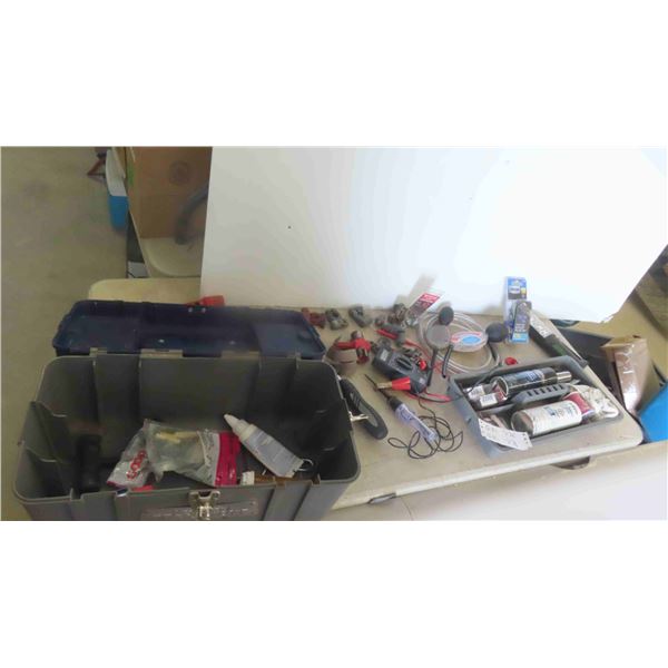 Victor Rubber Patch Kit , Reese 4 Flat Plug Kit , Flashlight, Maximum Tool Box & More 