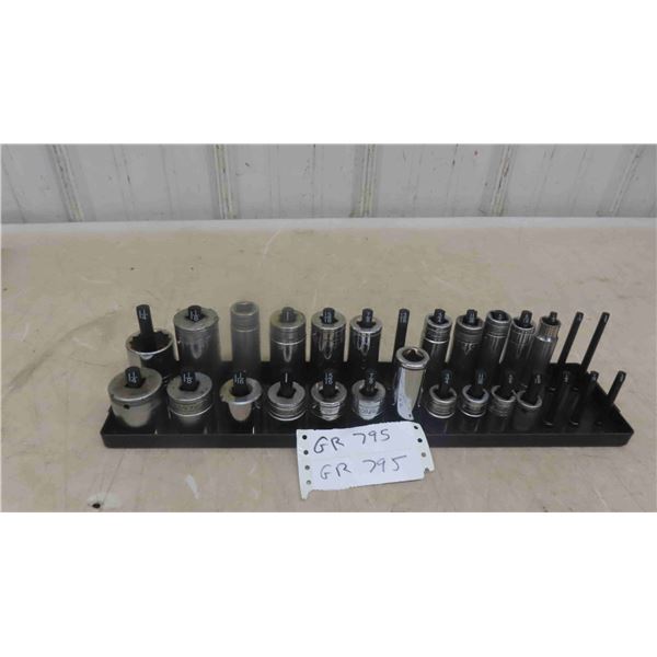 22 Snap On 1/2'' Deep Sockets 