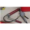 Image 4 : 2 Gas Cans , Oil Catcher, Grease Gun , Magnetic Road Flares